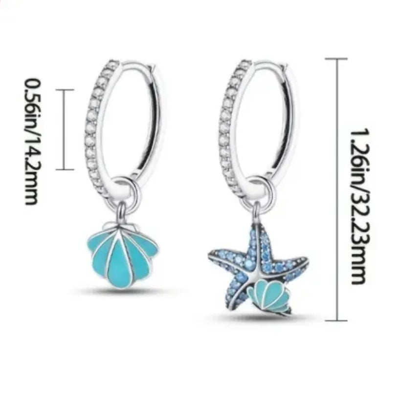 Starfish Seashell Earring