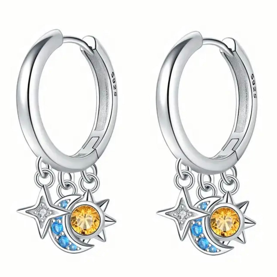 Star Sun Moon Earring