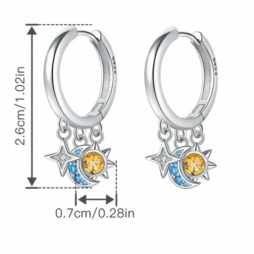 Star Sun Moon Earring