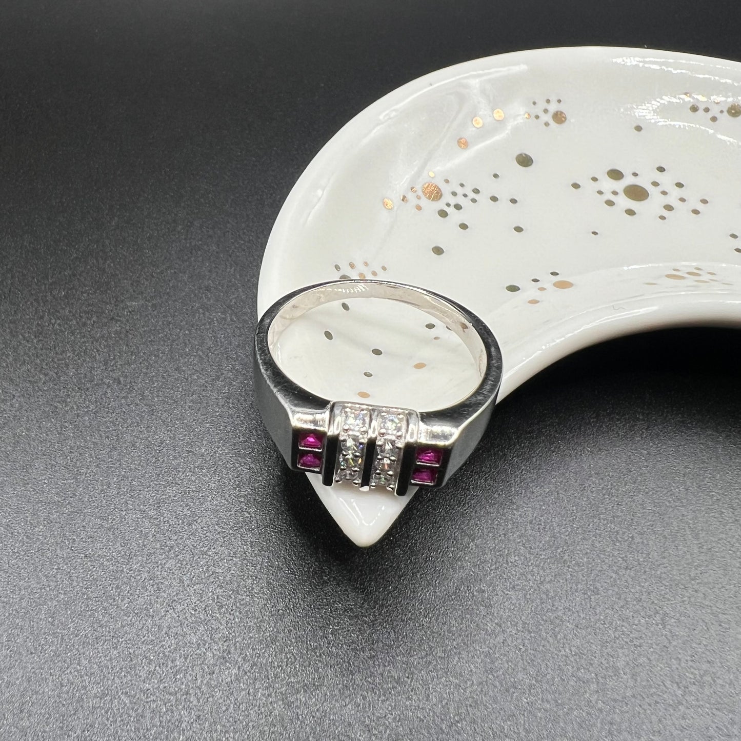 Double Pink Stone Ring