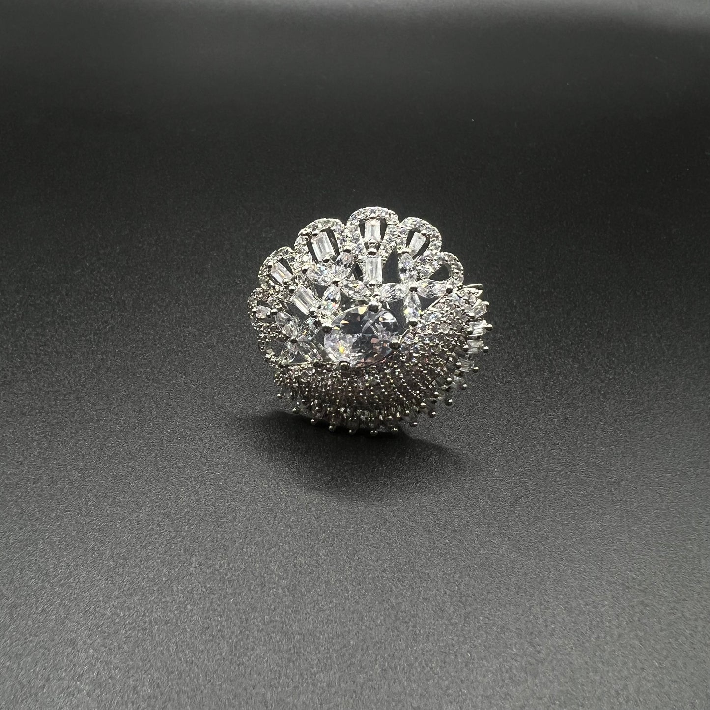 Half Moon Cocktail Ring