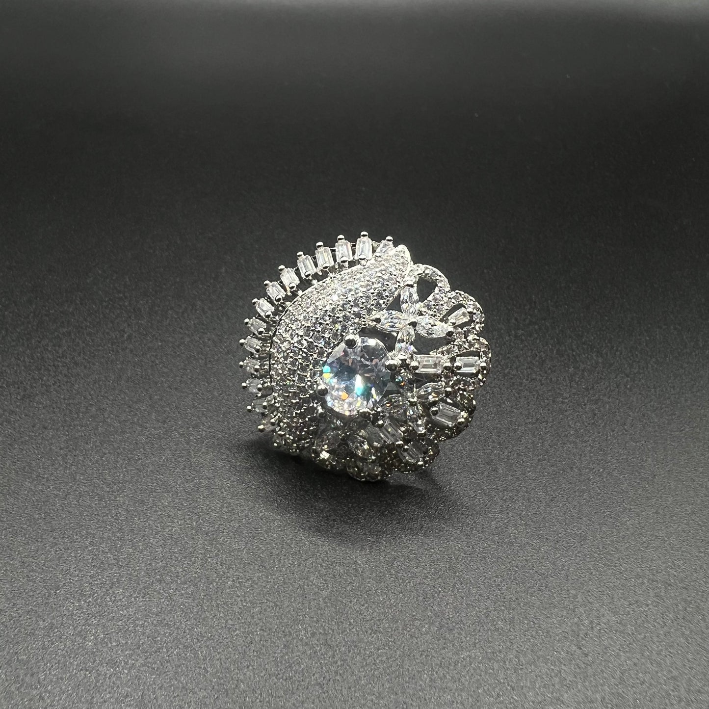 Half Moon Cocktail Ring