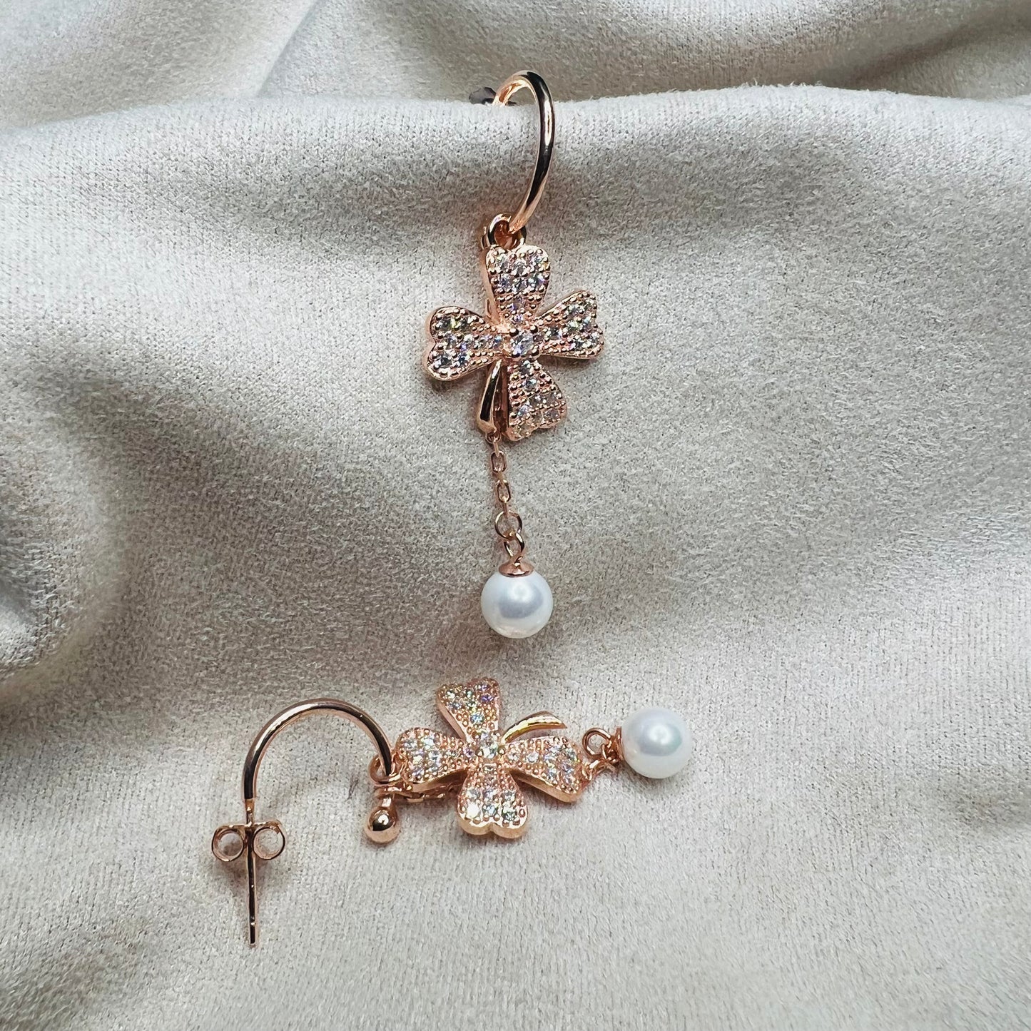 Rose Gold Flower Earring