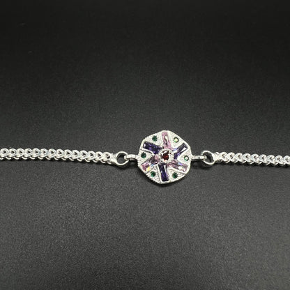 Pink Purple Disc Bracelet