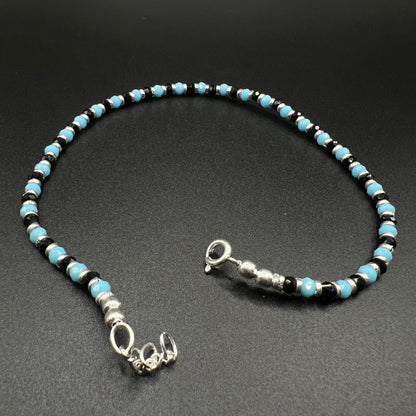 Blue Black Anklet