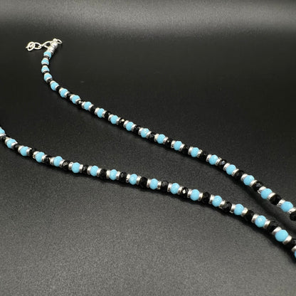 Blue Black Anklet