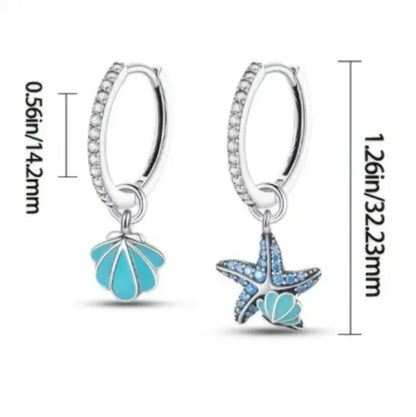 Starfish Seashell Earring