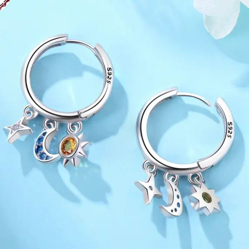Star Sun Moon Earring