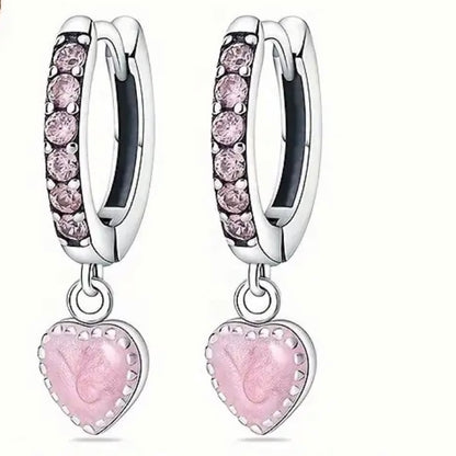 Pink Heart Earring
