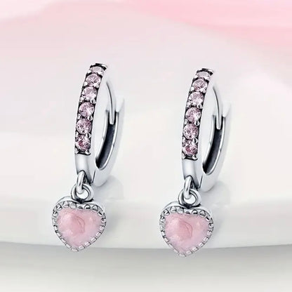 Pink Heart Earring