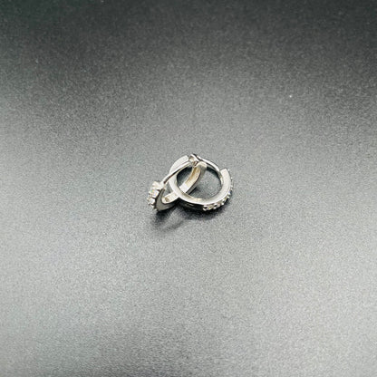 Single Stone Hoop Earrings