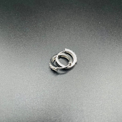 Single Stone Hoop Earrings