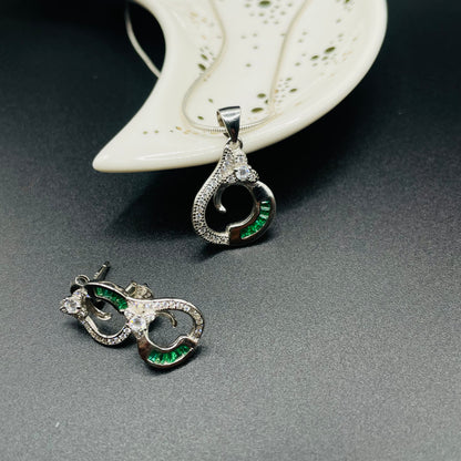 Green Dome Pendant Set