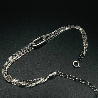 Loop Triple Chain Bracelet