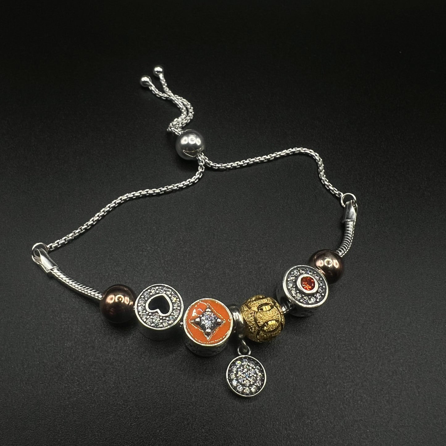 Orange Charm Bracelet