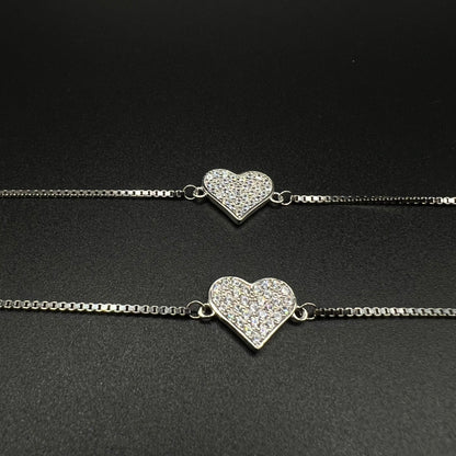 Shimmery Heart Anklet