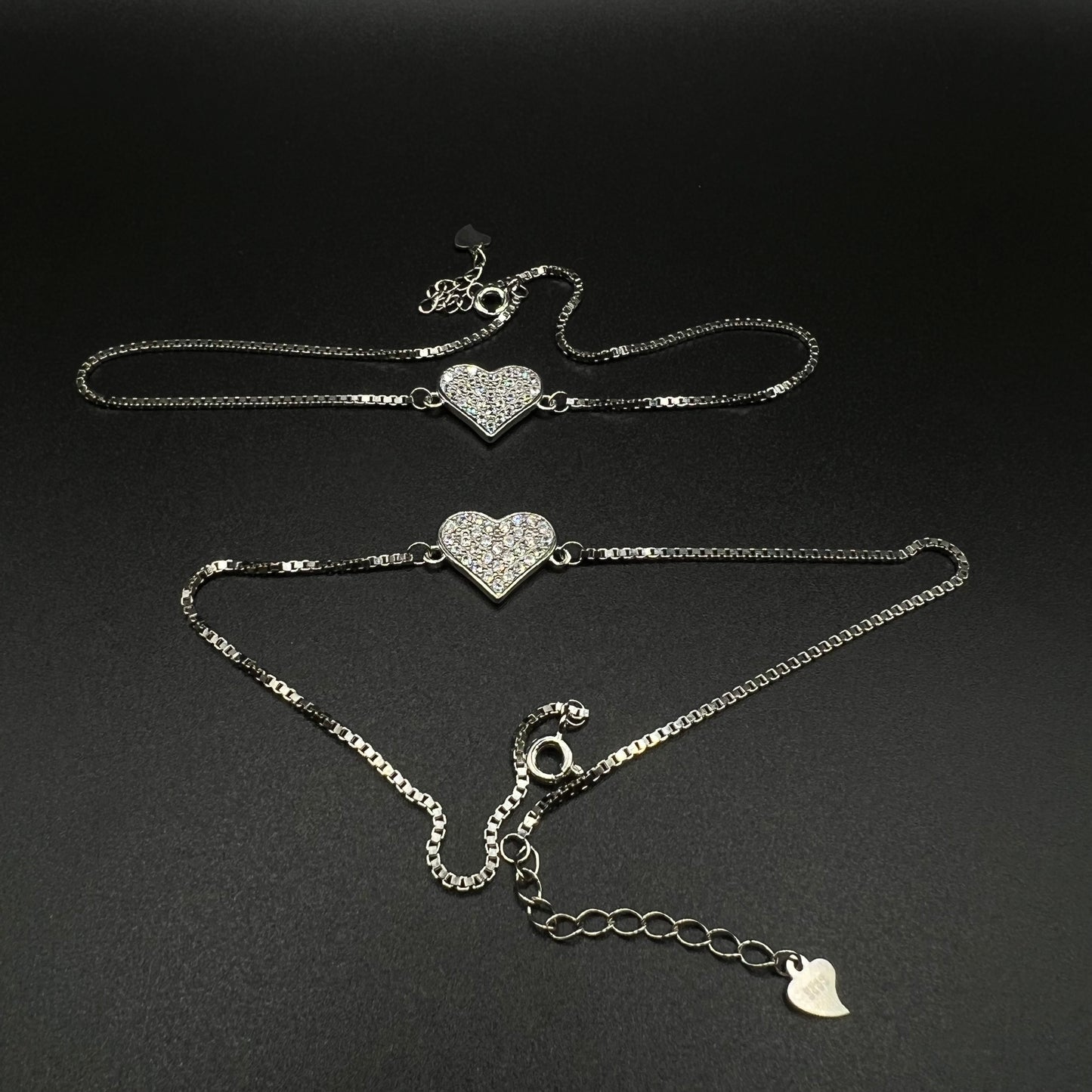 Shimmery Heart Anklet