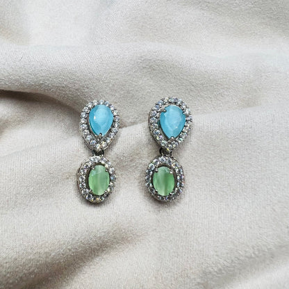 Blue-Green Drop Earring