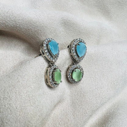 Blue-Green Drop Earring