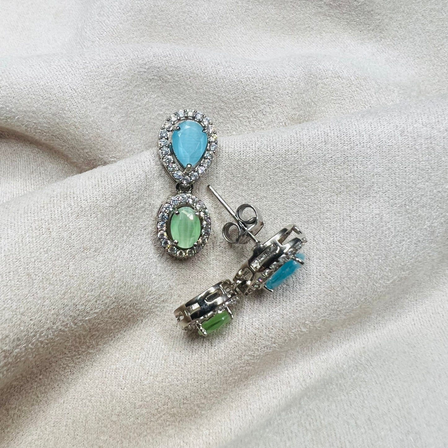 Blue-Green Drop Earring