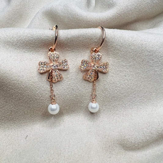 Rose Gold Flower Earring