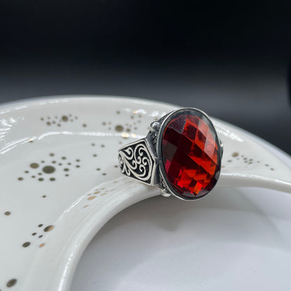 Red Designer Turkish Ring