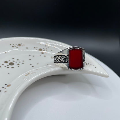 Red Designer Turkish Ring