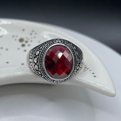 Red Designer Turkish Ring