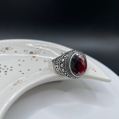 Red Designer Turkish Ring