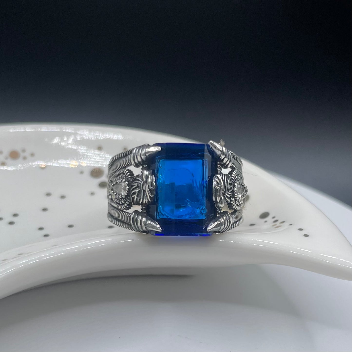 Blue Designer Turkish Ring