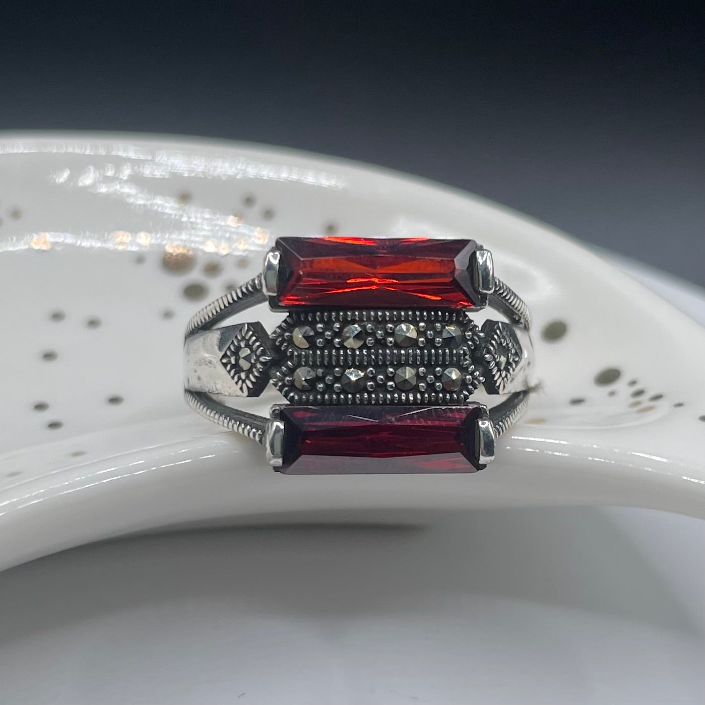 Red Designer Turkish Ring